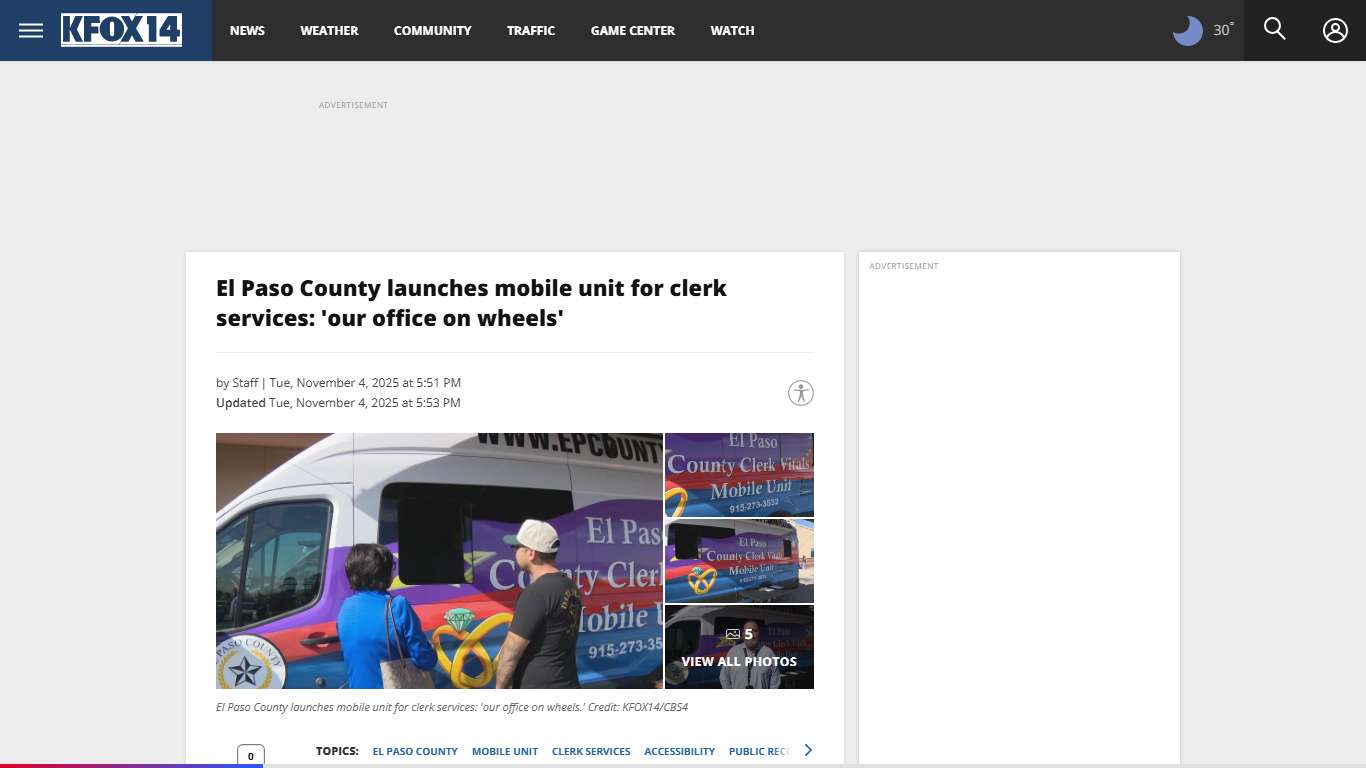 El Paso County launches mobile unit for clerk services: 'our office on wheels'